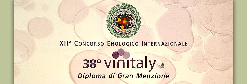 38th Vinitaly: Great Mention to Taurasi DOCG “Vigna Cinque Querce” 2000