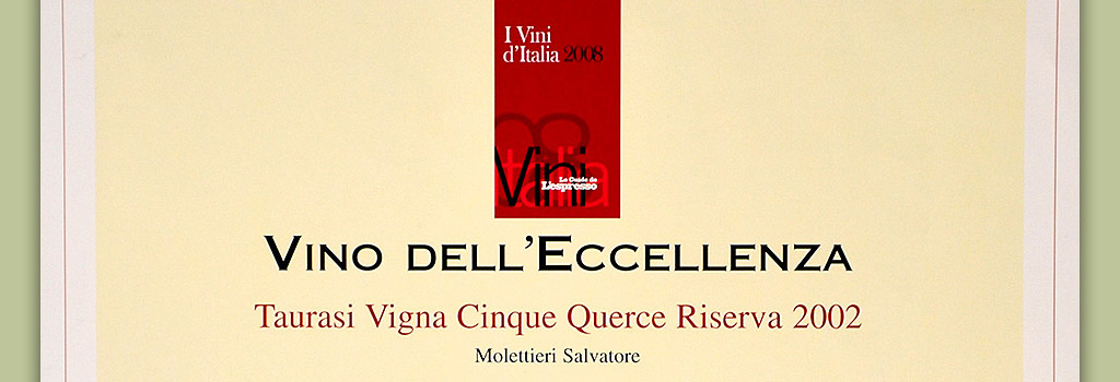 I Vini d'Italia de L'Espresso: 5 bottles of Taurasi Riserva DOCG 