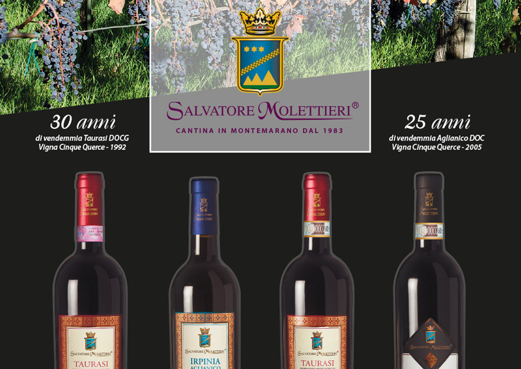 The Salvatore Molettieri winery will be present at Vinitaly for its 53ª edition