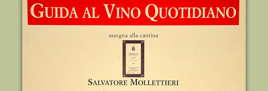 Slow Food Arcigola Daily Wine Guide: a label that symbolizes a wine with an excellent quality / price ratio in Irpinia DOC Rosso 1996